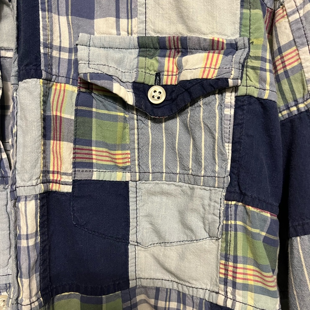 Men Ralph Lauren Patchwork button down shirt (rare)